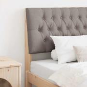 vidaXL Klädd sänggavel Taupe 100 cm Massiv furu