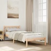 vidaXL Sängram utan madrass extra lång 90x220 cm massiv furu