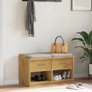 vidaXL Hallbänk SANDNES 87x40x50 cm massiv trä furu