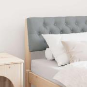 vidaXL Klädd sänggavel Ljusgrå 80 cm Massiv furu