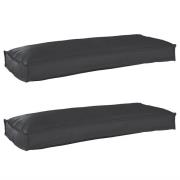 vidaXL Pallkuddset 2 pcs Svart 100 x 40 x 8 cm Oxford tyg