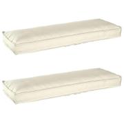 vidaXL Pallkuddset 2 pcs Kräm 120 x 40 x 8 cm Oxford tyg