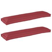 vidaXL Pallkuddset 2 pcs Vinröd 150 x 40 x 8 cm Oxford tyg