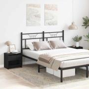 vidaXL Nattduksbord 2 pcs Svart Ek 40 x 30 x 39 cm Konstruerat trä