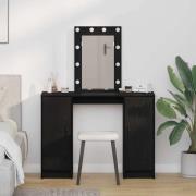vidaXL Smyckebord med lagring Svart 102 x 33 x 135 cm Konstruerat trä