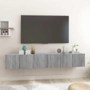 vidaXL Hängande tv-skåp 3 st grå sonoma 60x30x30 cm konstruerat trä