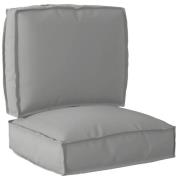 vidaXL Pallkuddset 2 pcs Grå 50 x 50 x 12 cm Oxford tyg