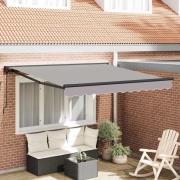 vidaXL Utfällbar markis Ljusgrå 300x250 cm tyg