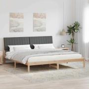 vidaXL Sängram med huvudgavel Brun 200 x 200 cm Massiv furu
