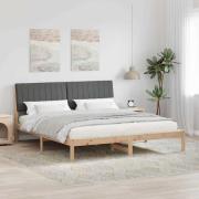 vidaXL Sängram med huvudgavel Brun 180 x 200 cm Massiv furu