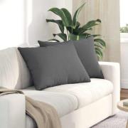 vidaXL Sofakuddar 2 pcs Mörkgrå 70 x 50 cm tyg