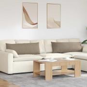vidaXL Sofakuddar 2 pcs Taupe 120 x 40 cm tyg