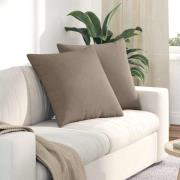 vidaXL Sofakuddar 2 pcs Taupe 60 x 60 cm tyg