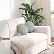 vidaXL Sittkuddar 2 pcs Ljusgrå Ø 40 x 13 cm Sammet