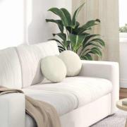 vidaXL Sittkuddar 2 pcs Kräm Ø30 x 13 cm Sammet