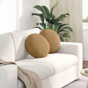 vidaXL Sittkuddar 2 pcs Brun Ø 40 x 13 cm Sammet