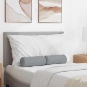 vidaXL Bolsterkuddar 2 pcs Ljusgrå Ø 15 x 40 cm tyg