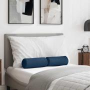 vidaXL Bolsterkuddar 2 pcs Blå Ø 15 x 40 cm tyg