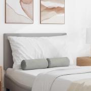 vidaXL Bolsterkuddar 2 pcs Ljusgrå Ø 15 x 40 cm Mikrofiber Tyg