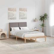 vidaXL Sängram med huvudgavel Brun 120 x 200 cm Massiv furu