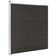 vidaXL Staketpanel WPC 175x186 cm svart
