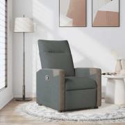 vidaXL Reclinerfåtölj mörkgrå tyg