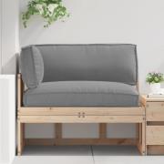 vidaXL Pallkuddset 3 pcs Grå 120 x 80 x 12 cm Oxford tyg