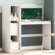 vidaXL Tavelskrivbord med hylla Vitt och Grått 120 x 45 x 118,5 cm