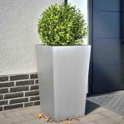 vidaXL Trädgårdskrukor 2 st 45x45x75 cm galvaniserat stål