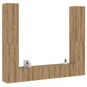 vidaXL Väggmonterade TV-skåp 6 st ek konstruerat trä