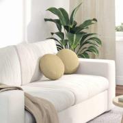 vidaXL Sittkuddar 2 pcs Grågrön Ø 30 cm Kordread tyg