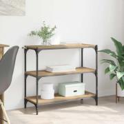 vidaXL Bokskåp Artisan Ek 80 x 33 x 70,5 cm Konstruerat trä och järn