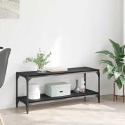 vidaXL TV-skåp Svart Ek 100x33x41cm Konstruerat trä och järn