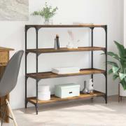 vidaXL Bokskåp Gammalt trä 100 x 33 x 100 cm Konstruerat trä och järn