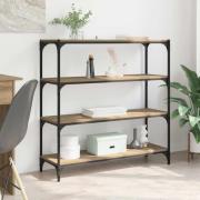 vidaXL Bokskåp Artisan Ek 100 x 33 x 100 cm Konstruerat trä och järn