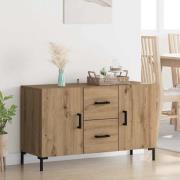 vidaXL Sideboard med låda Artisan Ek 100 x 36 x 60 cm Konstruerat trä