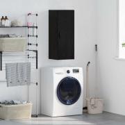 vidaXL Väggskåp Svart Ek 34,5 x 34 x 90 cm Konstruerat trä