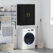 vidaXL Väggskåp Svart Ek 69,5 x 34 x 90 cm Konstruerat trä