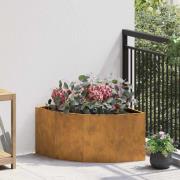 vidaXL Hörnställning Rostig 60 x 60 x 35 cm cortenstål