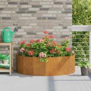 vidaXL Planteringskärl Rostig 120 x 60 x 35 cm Väderbeständig stål