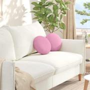 vidaXL Sittkuddar 2 pcs Rosa Ø30 x 13 cm tyg