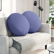 vidaXL Sittkuddar 2 pcs Jeansblå Ø60 x 21 cm tyg