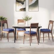 vidaXL Sittkuddar 4 pcs Jeansblå 45 x 45 x 12 cm tyg