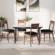 vidaXL Sittkuddar 4 pcs Svart 40 x 40 x 6 cm tyg