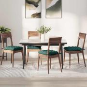 vidaXL Sittkuddar 2 pcs Mörkgrön 40 x 40 x 6 cm tyg