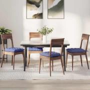 vidaXL Sittkuddar 4 pcs Jeansblå 40 x 40 x 6 cm tyg