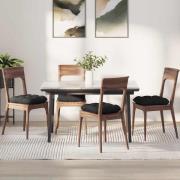 vidaXL Sittkuddar 4 pcs Svart 45 x 45 cm Mikrofiber Tyg