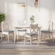 vidaXL Sittkuddar 4 pcs Ljusgrå 40 x 40 x 3 cm tyg