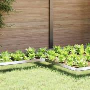 vidaXL Snigelfence 4 pcs Silver 10 x 10 x 25 cm Rostfritt stål