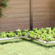 vidaXL Snigelfence 4 pcs Silver 10 x 10 x 25 cm Galvaniserat Stål